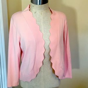 Womens open front short cardigan sweater.